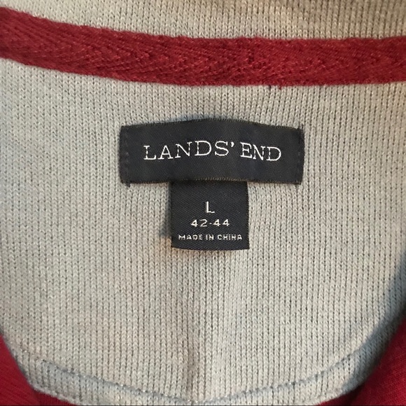 Lands’ End Burgundy Men’s Pullover Sweater - Picture 5 of 8